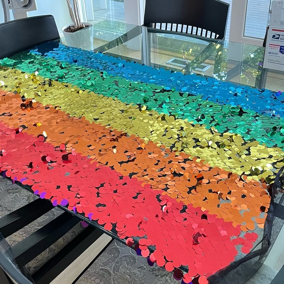 Pride Rainbow Sequins Fabric - Picture 2 of 3